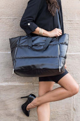 Metallic Puffer Large Tote Bag for Weekend Getaways, Weekenders, $ 64.95, A Moment Of Now™